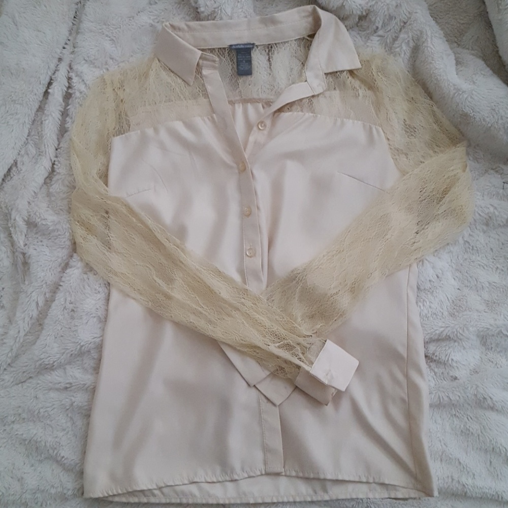 Charlotte Russe Cream Blouse